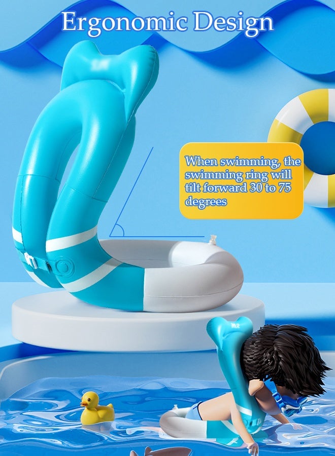 DUNISO Swimming Vest for Kids, Lightweight Snorkel Vest Portable Inflatable Swim Jacket with Adjustable Safety Buckle Buoyancy Vest for Snorkeling, Swimming, Boating - Image 3