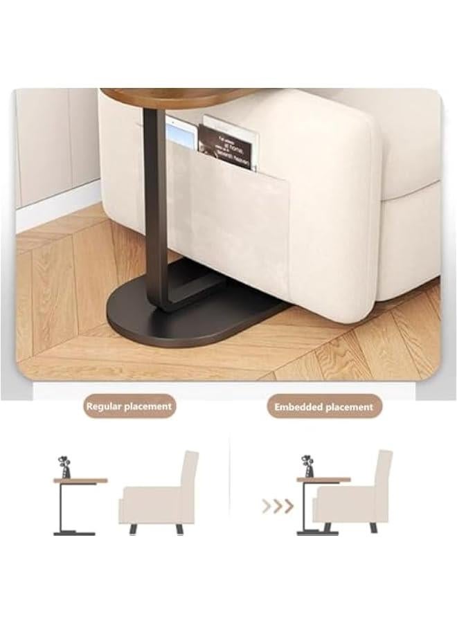 Beauenty Home Side Tables for Small Spaces，Sofa Side Table Small Coffee Table Anti-Rust Waterproof, End Tables for Living Room Bedroom Balcony Office (BROWN) - Image 5