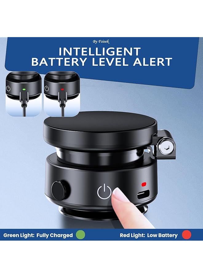 KASTWAVE 2025 New Vacuum Magnetic Phone Holder, 360掳 Spin Extendable Car Mount, Strong Magnetgrip For Secure Hold, Pro 2.0 Dashboard & Windshield Phone Stand For Iphone & Android (Black) - Image 4