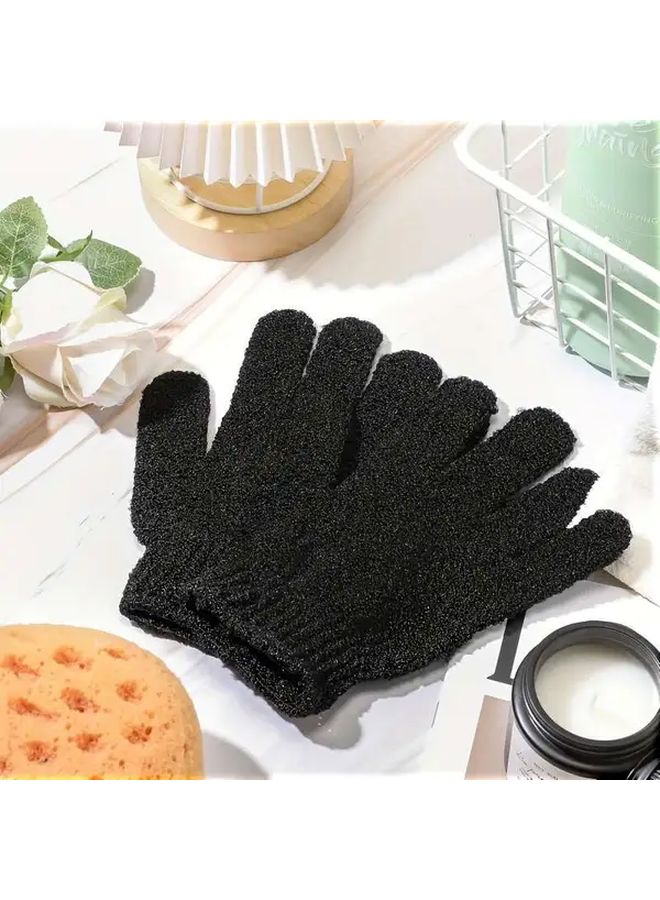 5 Pcs Exfoliating Gloves Double Sided Nylon Shower Gloves For Men And Women Deep Cleansing Body Scrubber White Massage Spa Tools Bath Body Exfoliation - Image 1