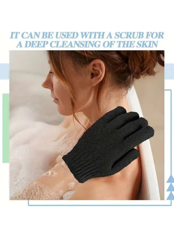 5 Pcs Exfoliating Gloves Double Sided Nylon Shower Gloves For Men And Women Deep Cleansing Body Scrubber White Massage Spa Tools Bath Body Exfoliation - Image 4