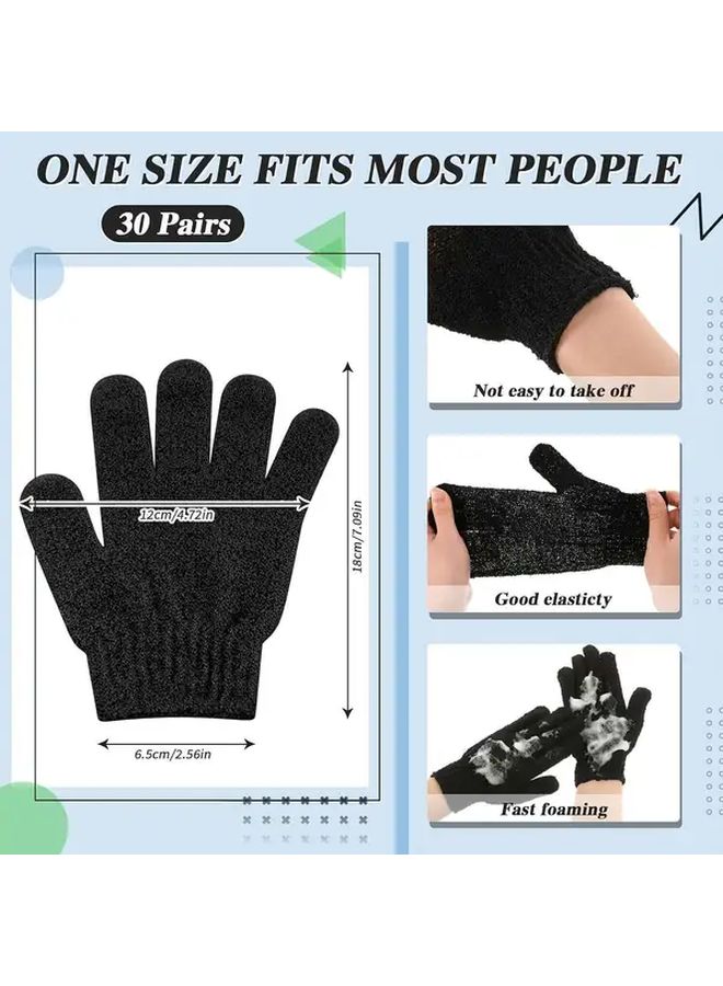 5 Pcs Exfoliating Gloves Double Sided Nylon Shower Gloves For Men And Women Deep Cleansing Body Scrubber White Massage Spa Tools Bath Body Exfoliation - Image 5