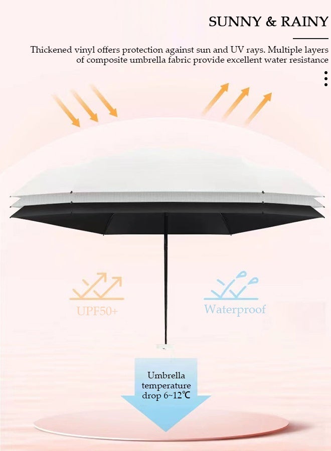 DUNISO Mini Umbrella Windproof Folding Travel Umbrella Anti-UV Sun And Rain Umbrellas Compact Portable For Women and Men - Image 3