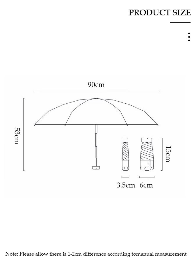DUNISO Mini Umbrella Windproof Folding Travel Umbrella Anti-UV Sun And Rain Umbrellas Compact Portable For Women and Men - Image 2