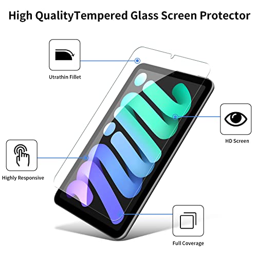 avakot 2 Pack New Screen Protector for iPad Mini 7 8.3 Inch 2024 | Clear Tempered Glass Film for iPad Mini 7th/6th Gen | Anti-Scratch Sensitive Screen Protector for iPad Mini 6 - Image 3