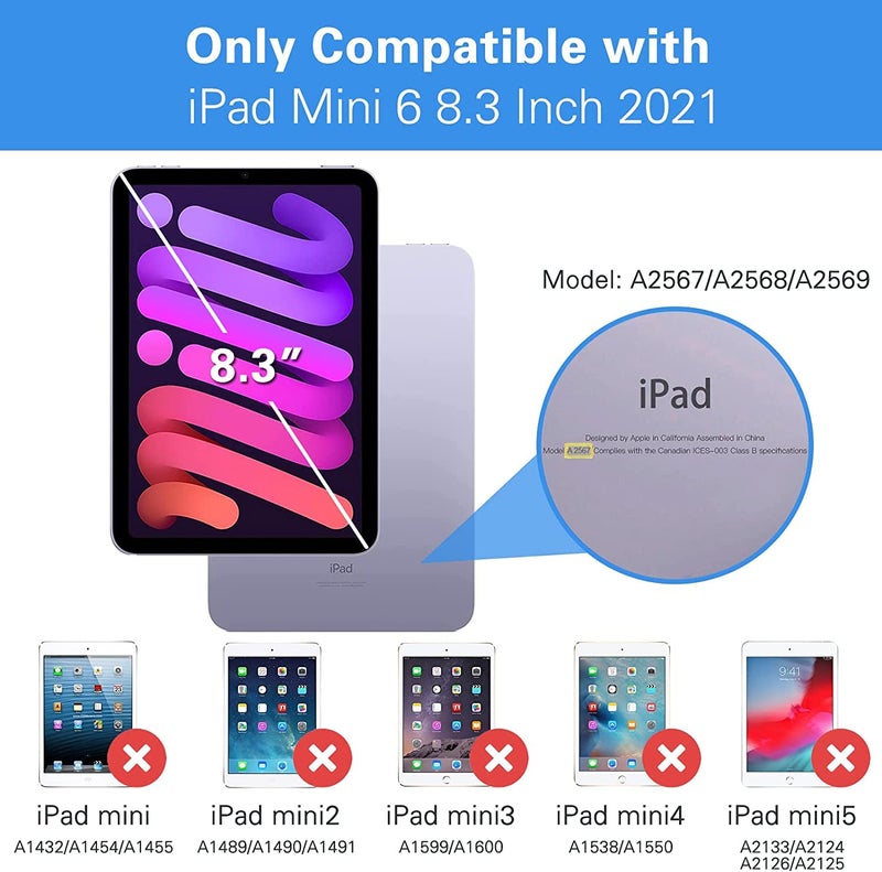 avakot 2 Pack New Screen Protector for iPad Mini 7 8.3 Inch 2024 | Clear Tempered Glass Film for iPad Mini 7th/6th Gen | Anti-Scratch Sensitive Screen Protector for iPad Mini 6 - Image 2