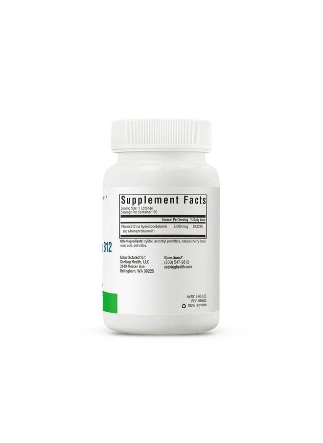 Seeking Health Seeking Health Hydrox-Adeno B12, 2000 mcg Methyl-Free Vitamin B12, Energy and Focus Support for Men and Women, Methylation and Homocysteine Support, Detoxification, Vegan and Vegetarian (60 lozenges)*  - Image 3