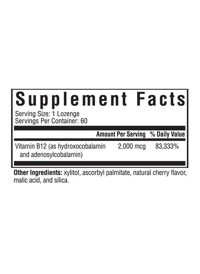 Seeking Health Seeking Health Hydrox-Adeno B12, 2000 mcg Methyl-Free Vitamin B12, Energy and Focus Support for Men and Women, Methylation and Homocysteine Support, Detoxification, Vegan and Vegetarian (60 lozenges)*  - Image 2