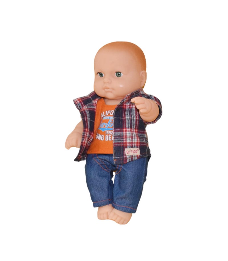 EL FIGO Cute Little Boy Toy in Exclusive Dress Doll for Kids (Rotatable Legs Arms with Removable Clothes Set 31 cm) - Image 4