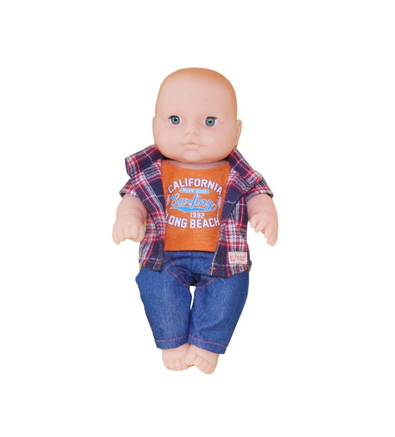 EL FIGO Cute Little Boy Toy in Exclusive Dress Doll for Kids (Rotatable Legs Arms with Removable Clothes Set 31 cm) - Image 1
