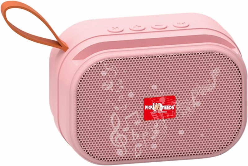 Pick Ur Needs Rechargeable Wireless 2 Side Bass Loud Speaker with USB/TF Card Support Portable 5 W Bluetooth Speaker (Pink) - Image 1