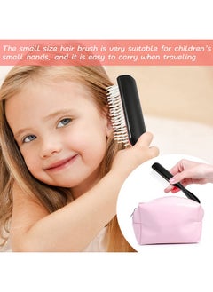 Patelai Patelai 3 Sizes 9-Row and 5-Row Cushion Nylon Hair Brush for Natural Curly Hair, Travel Detangling Brush Comb for Women Men Volumizing Shaping Separating Defining Curls Hair Salon (Red Black)  - Image 4