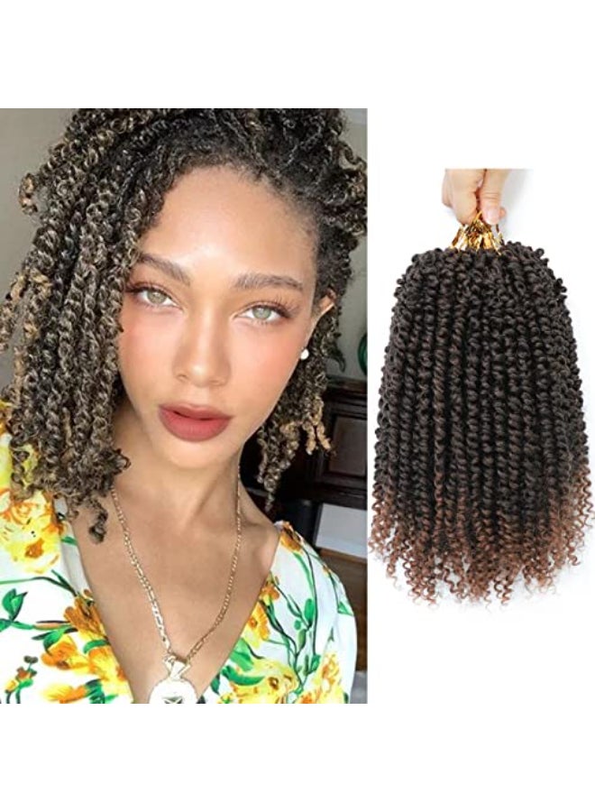 Befunny Passion Twist Crochet Hair10 Inch 9 Packs Ombre Pretwisted Passion Twist Hair Soft Pre Looped Crochet Hair For Women Short Curly Crochet Twists Braids10T30 - Image 1