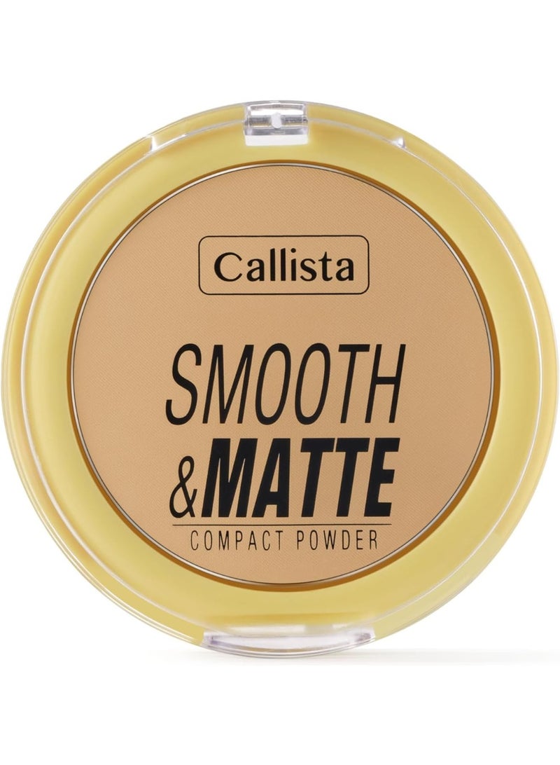 كاليستا بودرة مضغوطة Smooth & Matte رقم 20 بيج فاتح – بودرة خفيفة للتحكم بالزيوت ولمسة مطفية طبيعية - Image 1