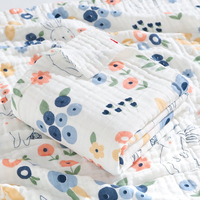 Baby Bath Towel Children'S Gauze Bath Towel Pure Cotton Baby Newborn Super Soft Absorbent Bath Blanket Four Seasons Available - Image 1