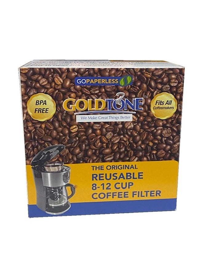 GoldTone - GOLDTONE Reusable 8-12 Cup Basket Coffee Filter fits Mr. Coffee Makers and Brewers, Replaces your Paper Coffee Filters, BPA Free - Image 1