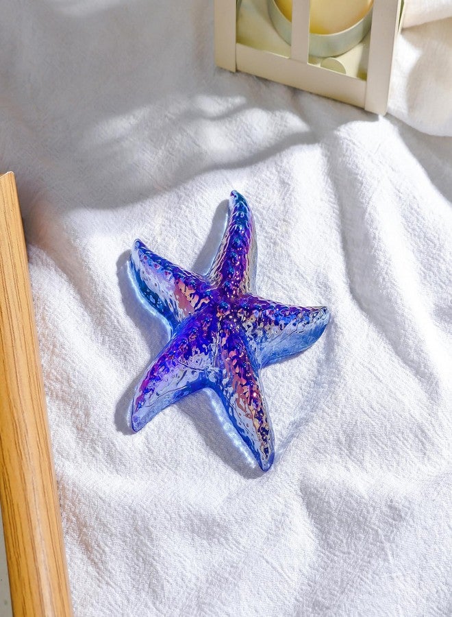 LONGWIN Handmade Glass Starfish Decor for Home Collectible Figurines Sea Animal Beach Coastal Sculpture for Tabletop Centerpiece Ocean Themed Gift - Image 3