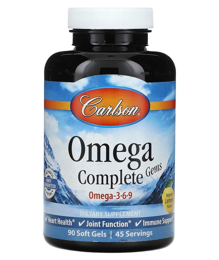 Omega Complete Gems Omega 3-6-9 Natural Lemon 90 Soft Gels