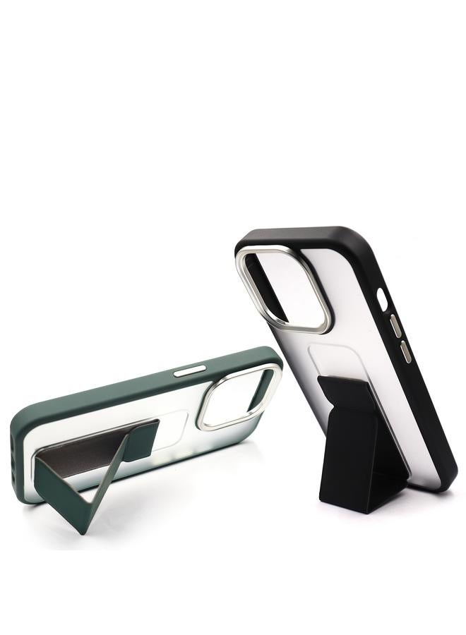 S-TOP Case For iPhone 11 Pro Max Skin-Feel Plating Wrist Strap Stand Phone Case - Image 4