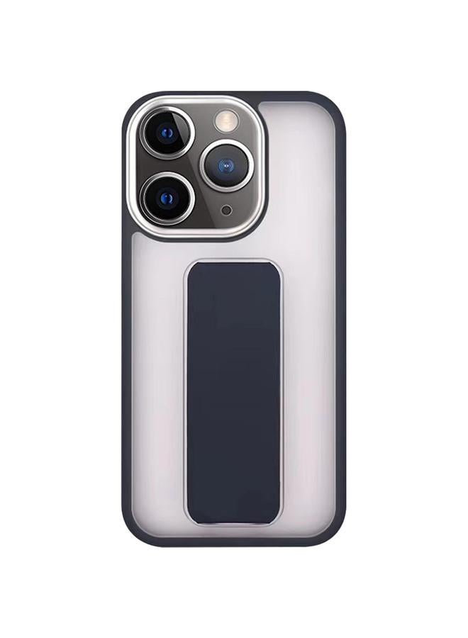 S-TOP Case For iPhone 11 Pro Max Skin-Feel Plating Wrist Strap Stand Phone Case - Image 1