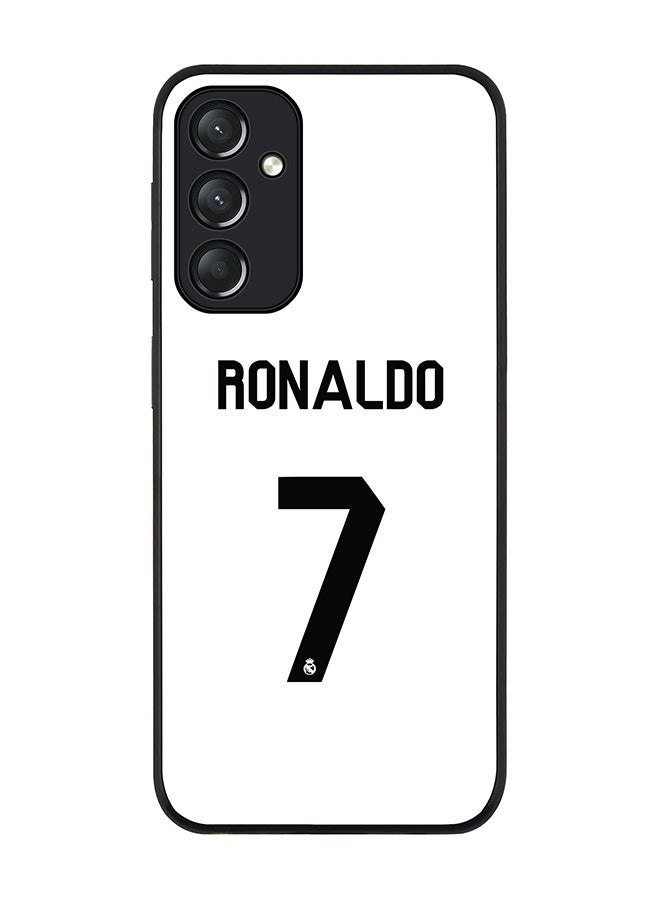 Stylizedd Rugged Black edge case for Samsung Galaxy A05s, Slim fit Soft Case Flexible Rubber Edges Anti Drop TPU Gel Thin Cover- Ronaldo Real Jersey - Image 1