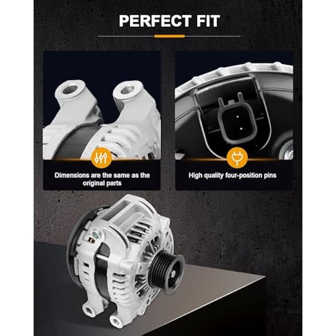 ROADFAR Alternator Fit for 2012 2013 2014 300 2011 2012 2013 2014 2015 2016 For Dodge Charger 2011 2012 2013 2014 2015 2016 For Dodge For Durango 220 Amp - Image 3