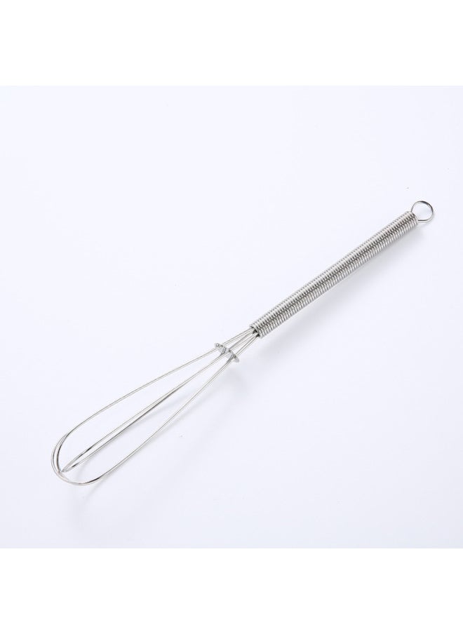Generic Stainless Steel Egg Beater Spring Handle Egg Blender Cream Stir Foaming Blazer Baking Tool-Color:7 Inch  - Image 1