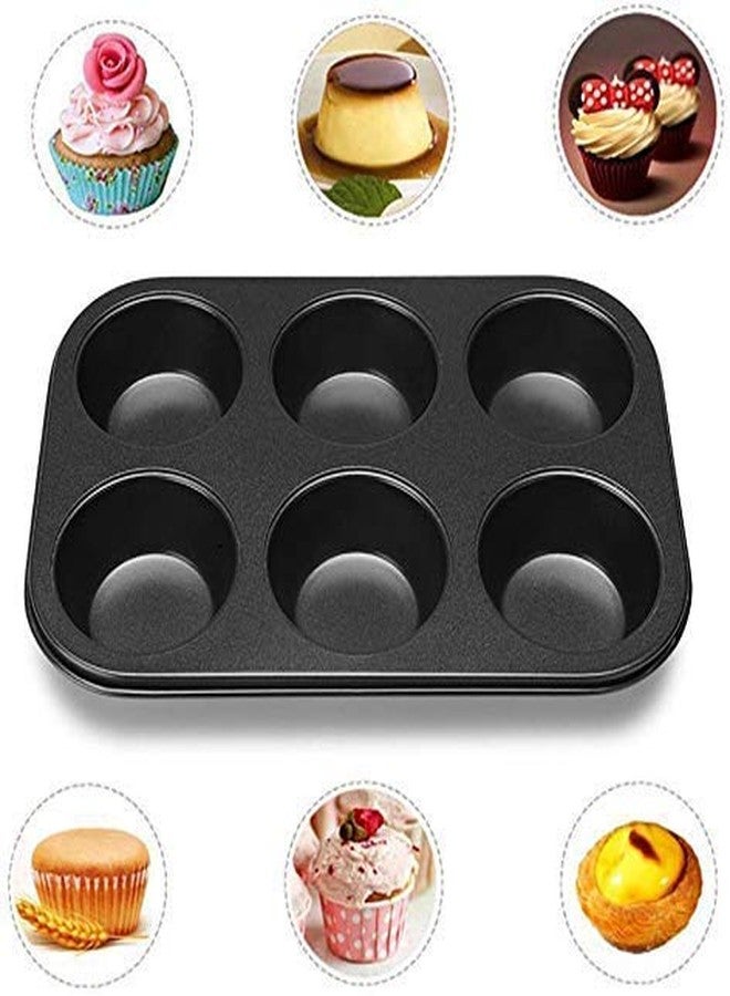Kosh Popular Combo - Carbon Steel Non-Stick Bread Loaf Pan Tin Tray, 6 Cup Muffin Baking Tray & Cupcake Mould Baking Tray Tin Pan Set for Making The Perfect Cupcake & Bread - Image 4