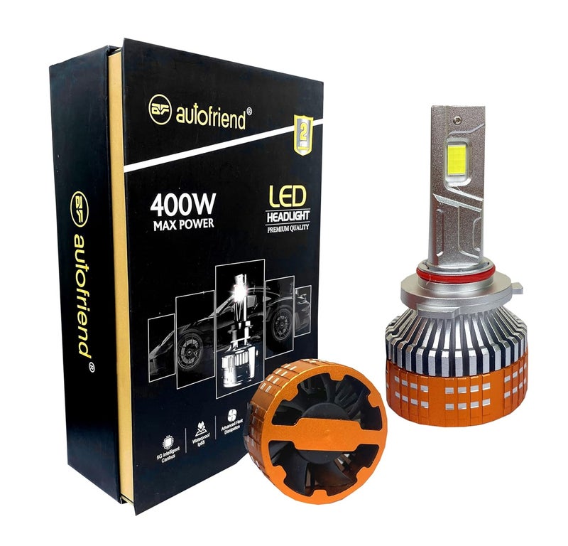 autofriend مصباح أمامي LED، 400 واط، 40000 لومن، 6000 كلفن أبيض بارد، مقاوم للماء IP67 (af-400W_9005) - Image 1