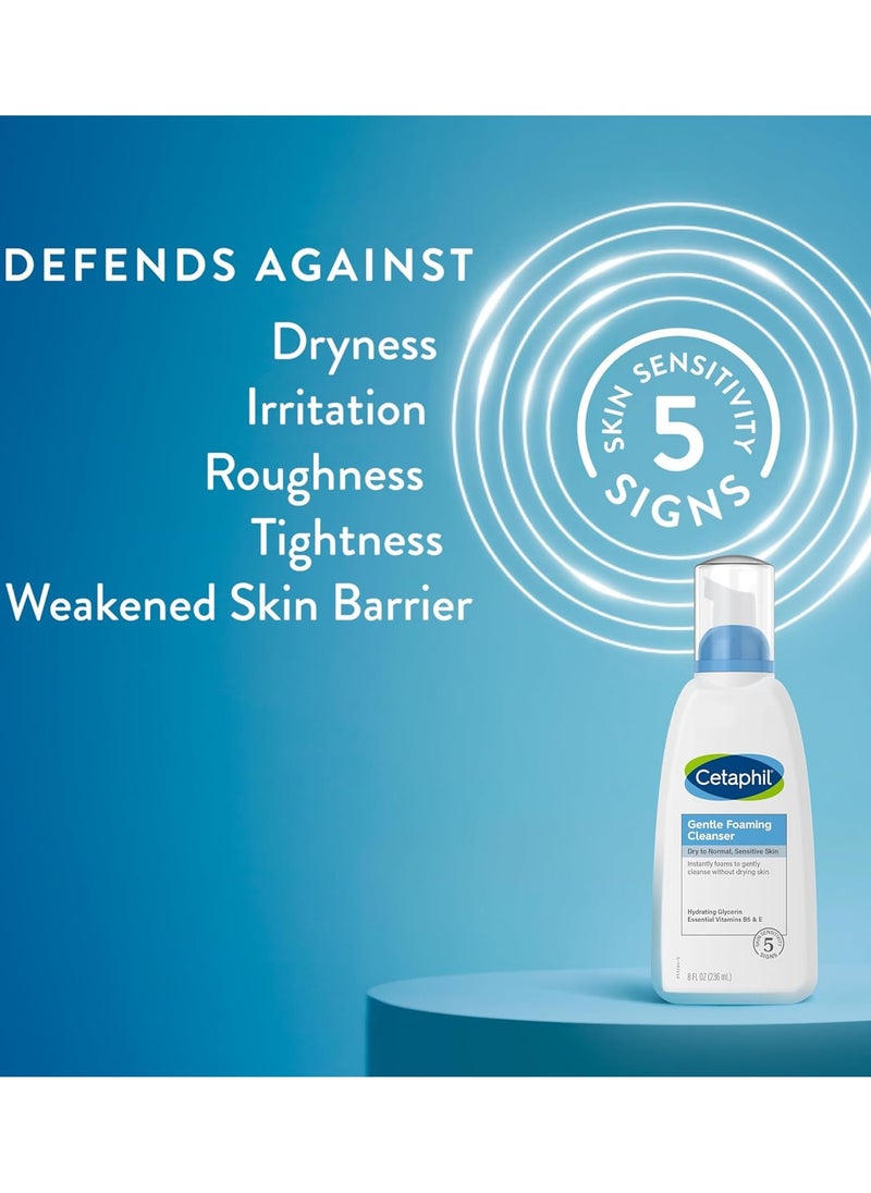 Cetaphil - Gentle Foaming Cleanser (Pack of 2) - Gently cleanses without leaving skin dry or tight - Rich, airy lather - For all skin types - Fragrance-free and suitable for sensitive skin 8oz, by Cetaphil, 2 - Image 1