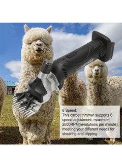 Aikanbo Cordless Wool Shear With 6-Speed Fast And Slow Shifting 2600 Rpm Professional Rechargeable Shearer 21v For Shaving Sheep, Goats, Cows And Other Farm Animals With 2 Lithium Battery  - Image 2