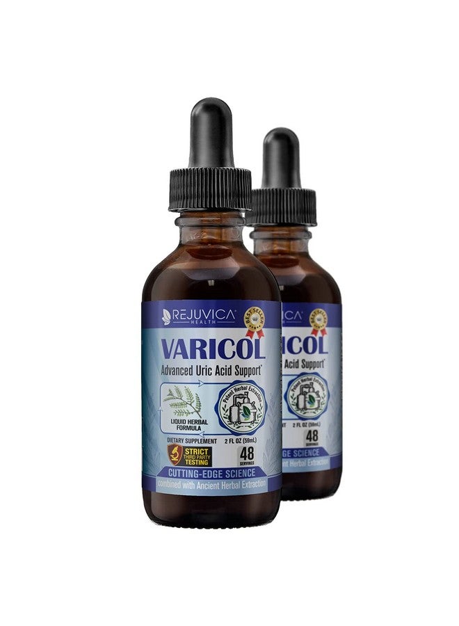 Rejuvica Health Varicol - Advanced Uric Acid Support Supplement - Liquid Delivery for Better Absorption - Tart Cherry, Chanca Piedra, Celery Seed, Ginger & More!  - Image 1