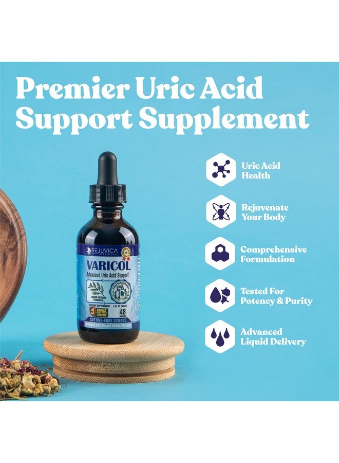 Rejuvica Health Varicol - Advanced Uric Acid Support Supplement - Liquid Delivery for Better Absorption - Tart Cherry, Chanca Piedra, Celery Seed, Ginger & More!  - Image 2