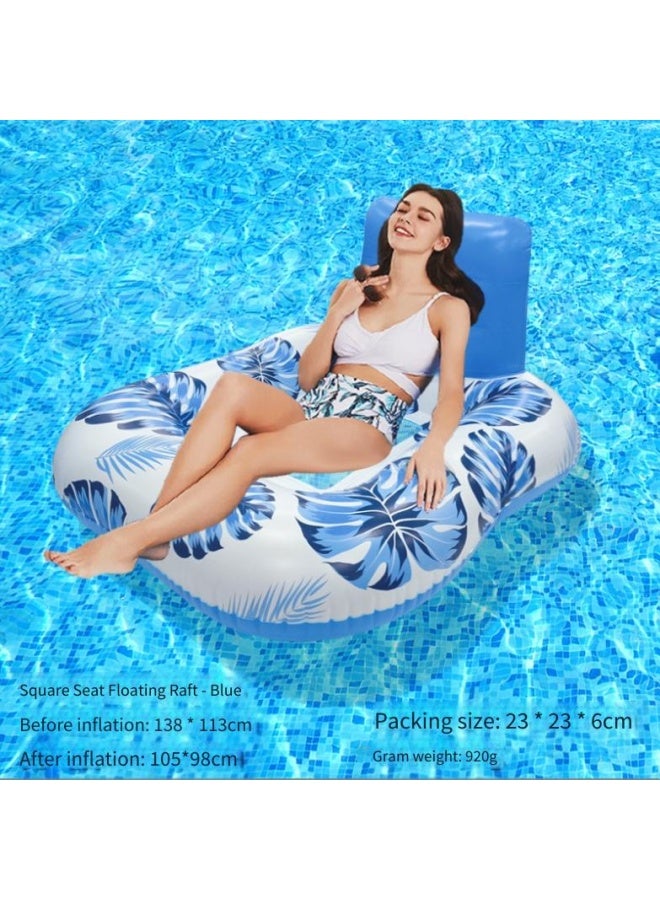 Inflatable Floating Row Outdoor Foldable Backrest Mesh Floating Bed Water Inflatable Supplies Recliner Floating Bed - Image 1