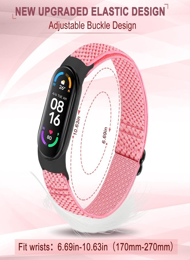 مجموعة من 5 أربطة نايلون حلقية فردية من TumpCez متوافقة مع أساور Xiaomi Mi Band 7 و6 و5 و4 و3/Amazfit Band 5، أربطة رياضية بديلة مرنة قابلة للتعديل ومريحة وجيدة التهوية للنساء والرجال - Image 4
