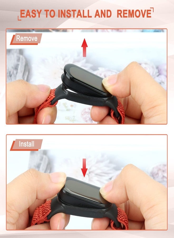 مجموعة من 5 أربطة نايلون حلقية فردية من TumpCez متوافقة مع أساور Xiaomi Mi Band 7 و6 و5 و4 و3/Amazfit Band 5، أربطة رياضية بديلة مرنة قابلة للتعديل ومريحة وجيدة التهوية للنساء والرجال - Image 5