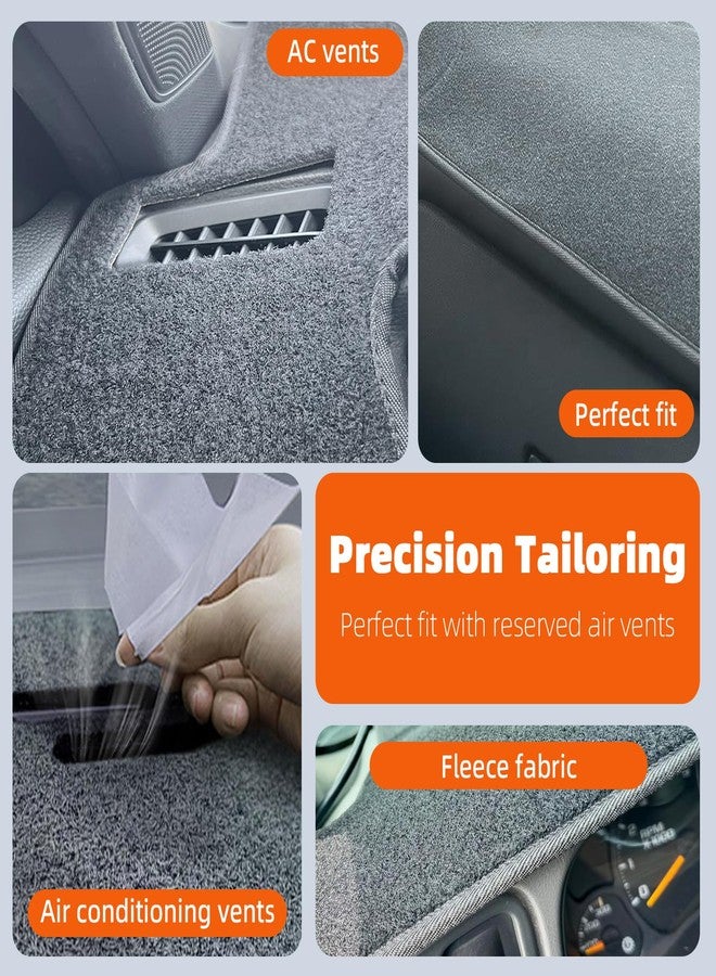 KEYOOG Dashboard Cover Dash Mat Fit for 1996-1992 Fo-rd F-150 Bronco,1997-1992 F-250 F-350 (for Left Hand Drive),Car Dash Board Mat Anti-Glare Carpet,Non-Slip Pad Sunshield Protector (Grey) - Image 5