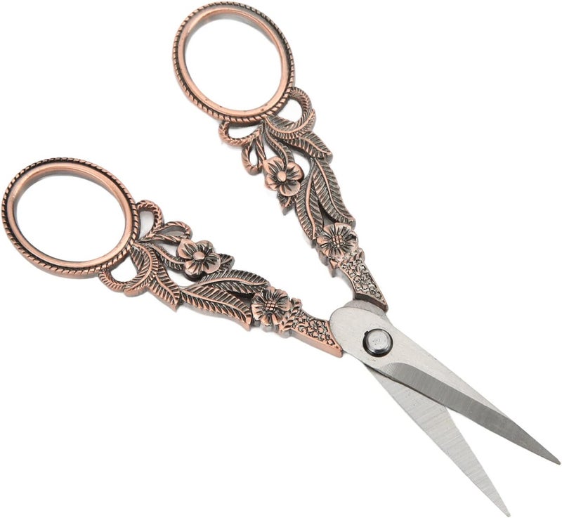 klarako Vintage Daffodil Small Scissors, Pointed Design Embroidery Scissors Ergonomic Design Handle Small Light for Handicraft for Sewing for Needlework - Image 5