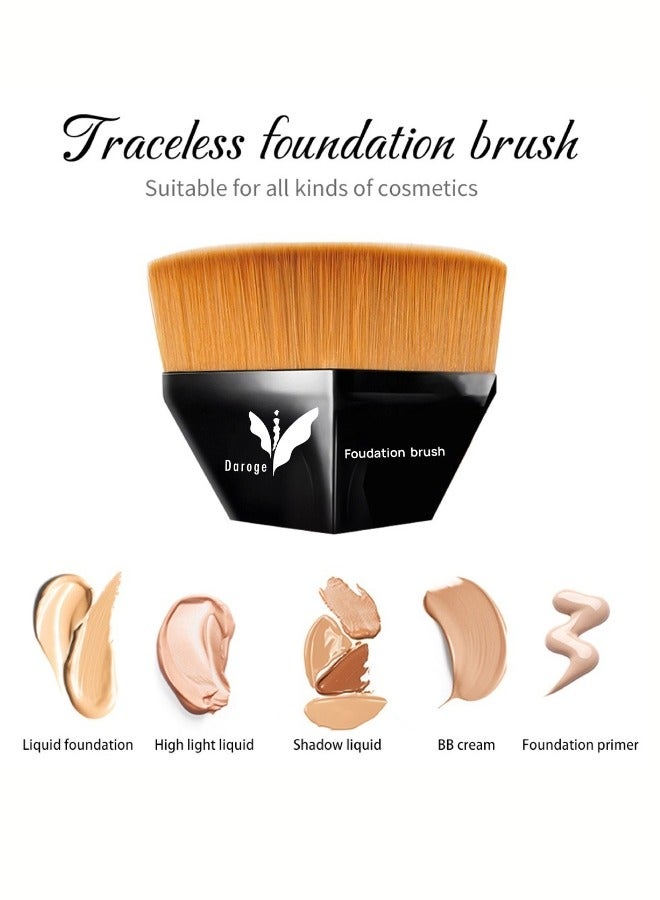 daroge Washable Flat Foundation Makeup Brush Black - Image 3