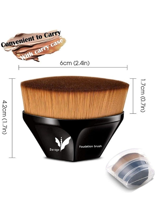 daroge Washable Flat Foundation Makeup Brush Black - Image 2