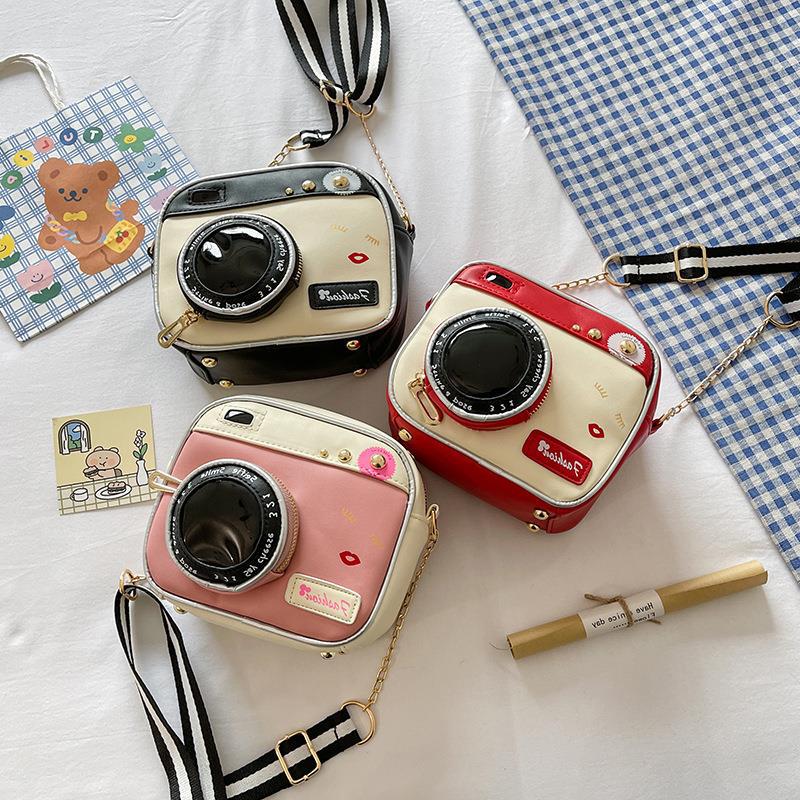 Bags New Internet Celebrity Girl Cute Camera Bag Japanese Student Shoulder Small Square Bag Women'S Crossbody Bag - Image 2