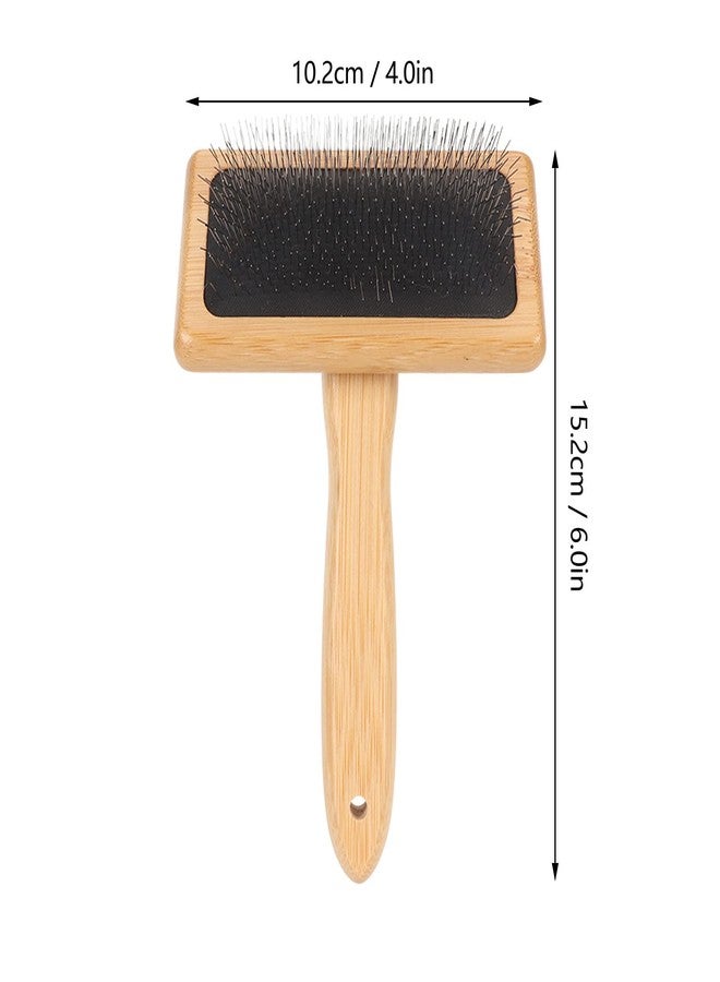 Fockety Sheepskin Wool Brush, Sheepskin Wool Wire Brush with Hole Cushion, Macrame Slicker Comb Pet Slicker Brush with Wood Handle for Grooming, Removing Shedding and Dirt (L) - Image 5