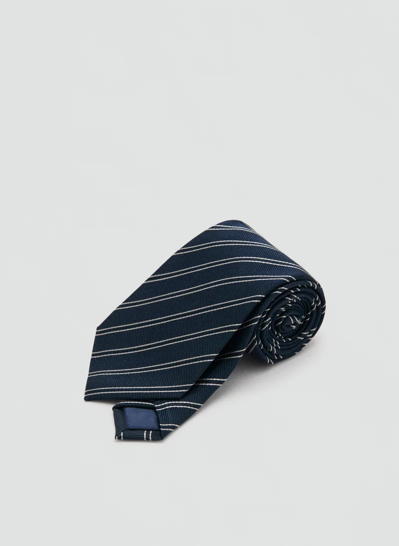 Mango Man  Striped tie with combined patterns for Men | Best Price UAE