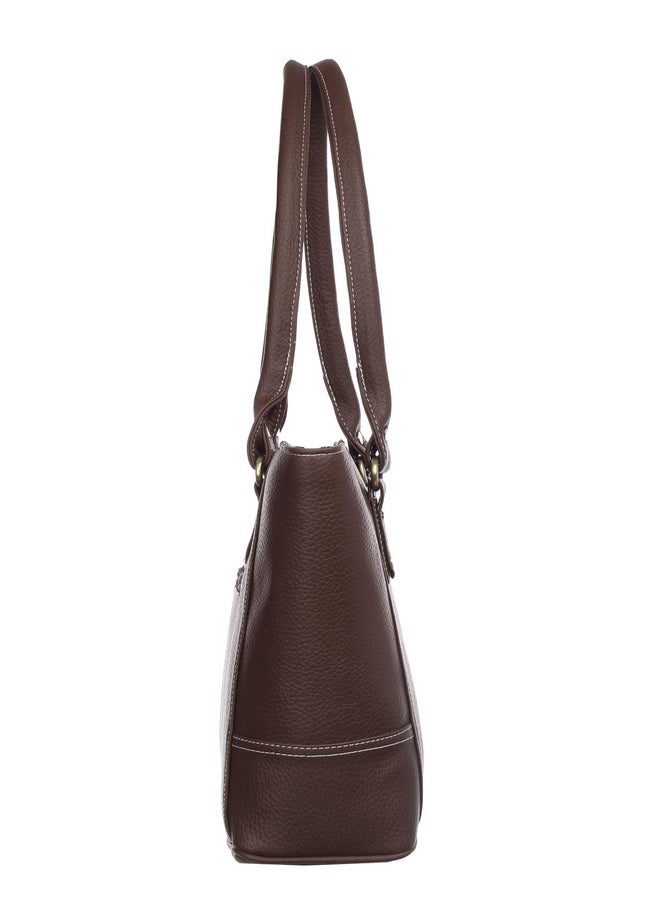 Fostelo Fostelo Women's Vegan Leather Everly Handbags Shoulder Hobo Bag Ladies Purse (Brown) (Large)  - Image 3