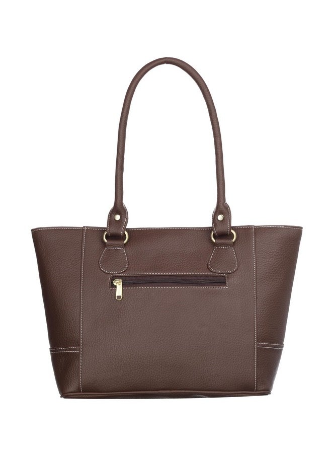 Fostelo Fostelo Women's Vegan Leather Everly Handbags Shoulder Hobo Bag Ladies Purse (Brown) (Large)  - Image 4