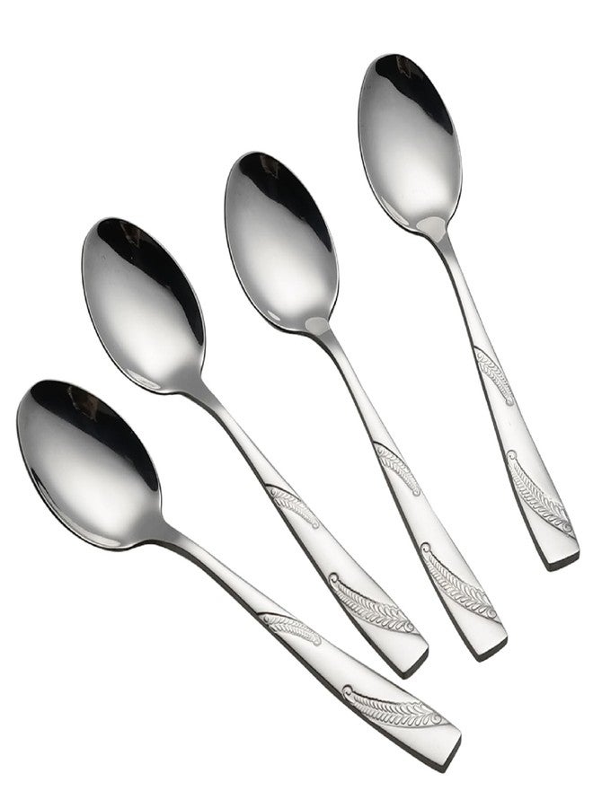 Nicesh 16-Piece Stainless Steel Dessert Spoon, 6.02-Inch Dessert Spoon Silverware Set - Image 1