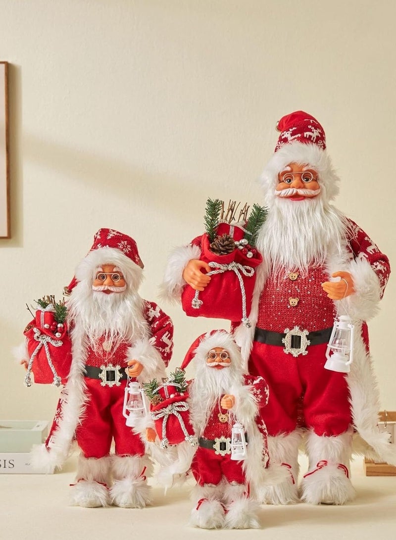 VUCATIN Christmas Santa Figurine Decorations Standing Christmas Santa Claus Doll Santa Knitted Doll Xmas Ornament Cute and durable Gift for Holiday Party Home Decorations - Image 2