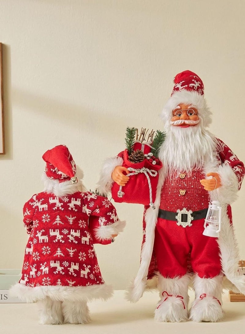 VUCATIN Christmas Santa Figurine Decorations Standing Christmas Santa Claus Doll Santa Knitted Doll Xmas Ornament Cute and durable Gift for Holiday Party Home Decorations - Image 3