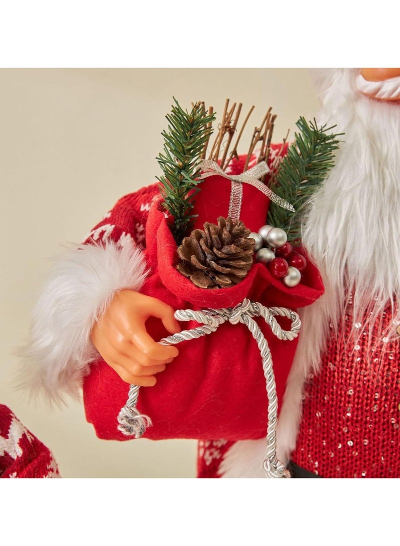 VUCATIN Christmas Santa Figurine Decorations Standing Christmas Santa Claus Doll Santa Knitted Doll Xmas Ornament Cute and durable Gift for Holiday Party Home Decorations - Image 5