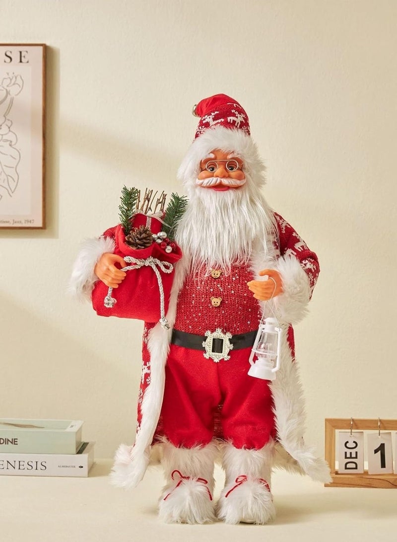 VUCATIN Christmas Santa Figurine Decorations Standing Christmas Santa Claus Doll Santa Knitted Doll Xmas Ornament Cute and durable Gift for Holiday Party Home Decorations - Image 4